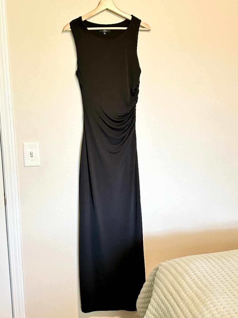 Lulus Black Slinky Knit Maxi Dress